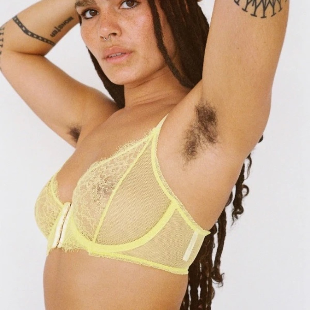 NWT Lonely Label yellow Shelby underwire 32C